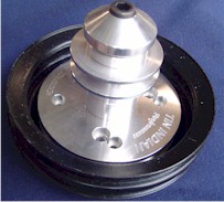 TIP crank mandrel fits inside 1969 Stock crank pulley!