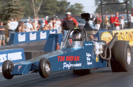 Tin Indian Performance Dragster with the wheels up!