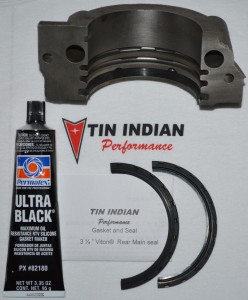 Pontiac rear main seal kit TIP-RM325 with Permatex Ultra Black RTV Silicone