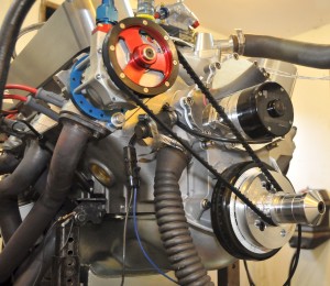 MR-1A complete engine with 340 cfm KRE D Port Aluminum Pontiac Heads
