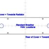 Breather hole locations on Billet-TEK Pontiac Valve Covers