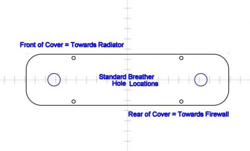 Breather hole locations on Billet-TEK Pontiac Valve Covers