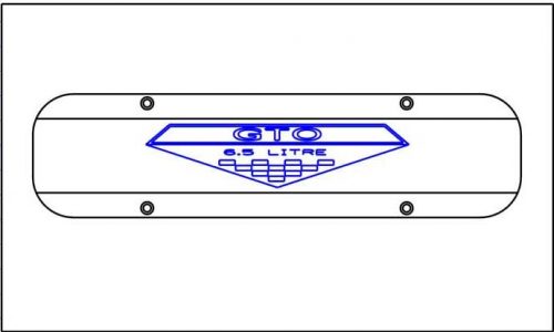 GTO Fender Badge Billet TEK Pontiac Valve cover CAD