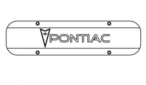 Pontiac valve cover logo with Pontiac Symbol CAD for site