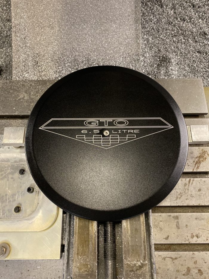 Powder Coated GTO emblem logo air cleaner lid