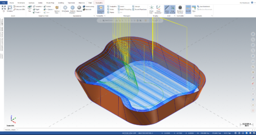 4150 to RPM spacer 3 d model tool path