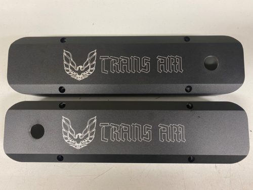 Billet-TEK Pontiac Valve Covers Late Firebird Trans Am Logo