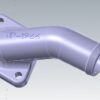 Pontiac Tripower Waterneck 3d render mastercam