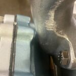 1966 Pontiac Tri-power aluminum water neck TIP-1966 WN driver side space