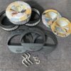 Aluminum Holley 2300 Tripower Air Cleaner Bases Coated complete kit