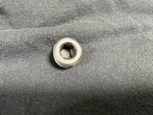 Pontiac oil galley plug passenger side drilled top